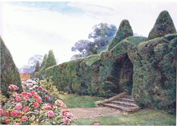 Yew Arch at Brickwall, Sussex, from The Gardens of England: In the Southern and Western Counties Published by The Studio, 1907